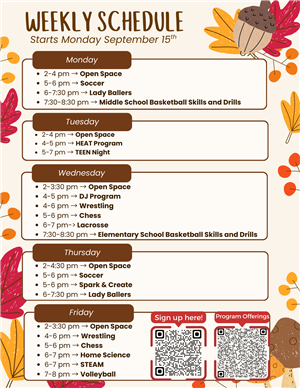 Fall 2025 Program Schedule